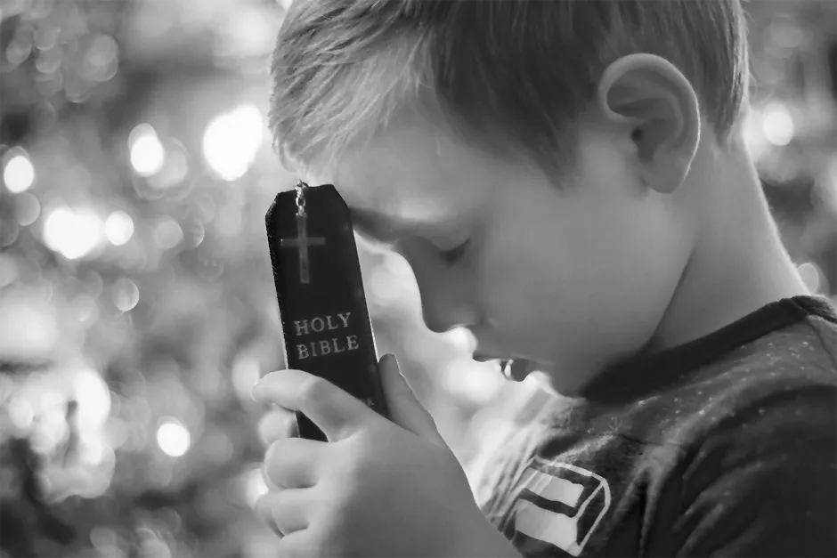 child with Bible